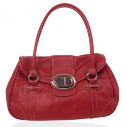 مملوكة مسبقًا Christian Dior Red Leather Satchel
