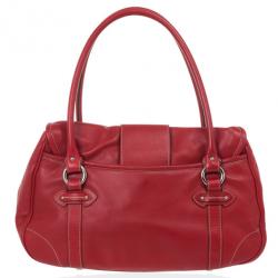 مملوكة مسبقًا Christian Dior Red Leather Satchel