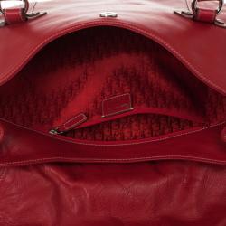 مملوكة مسبقًا Christian Dior Red Leather Satchel