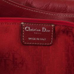 مملوكة مسبقًا Christian Dior Red Leather Satchel