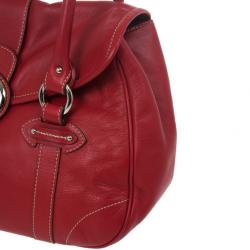 مملوكة مسبقًا Christian Dior Red Leather Satchel