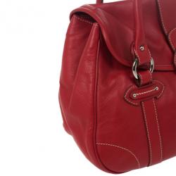 مملوكة مسبقًا Christian Dior Red Leather Satchel