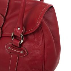 مملوكة مسبقًا Christian Dior Red Leather Satchel