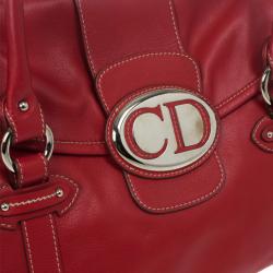 مملوكة مسبقًا Christian Dior Red Leather Satchel