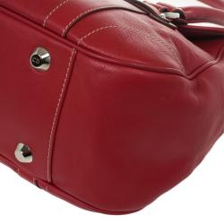 مملوكة مسبقًا Christian Dior Red Leather Satchel