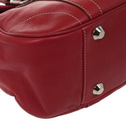 مملوكة مسبقًا Christian Dior Red Leather Satchel