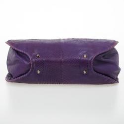 مملوكة مسبقًا Christian Dior Purple Python Medium 61 Hobo