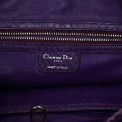 مملوكة مسبقًا Christian Dior Purple Python Medium 61 Hobo