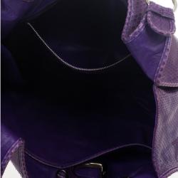 مملوكة مسبقًا Christian Dior Purple Python Medium 61 Hobo