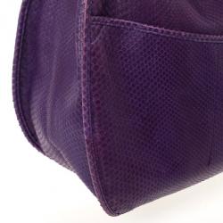 مملوكة مسبقًا Christian Dior Purple Python Medium 61 Hobo