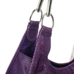 مملوكة مسبقًا Christian Dior Purple Python Medium 61 Hobo