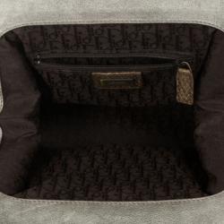 Pre Owned Christian Dior Python Grey Leather Boston Bag