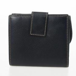 Pre Owned Dior Black Leather Saddle Compact Wallet