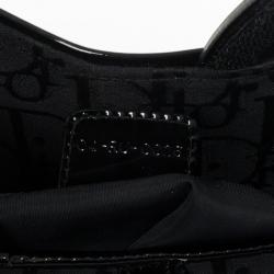 Pre Owned Christian Dior Black Monogram Canvas Saddle Bag 
