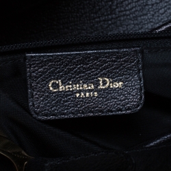 Pre Owned Dior Black Leather Double Saddle Shoulder Bag