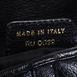 Pre Owned Dior Black Leather Double Saddle Shoulder Bag