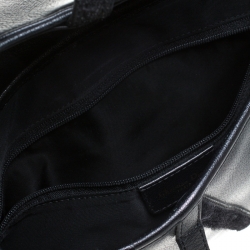 Pre Owned Dior Black Leather Double Saddle Shoulder Bag