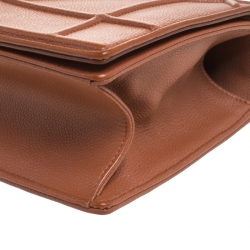 مملوكة مسبقًا Dior Copper Brown Leather Medium Diorama Shoulder Bag