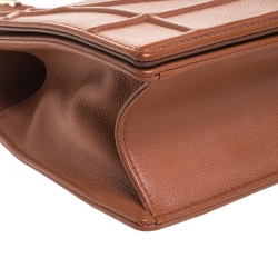 مملوكة مسبقًا Dior Copper Brown Leather Medium Diorama Shoulder Bag