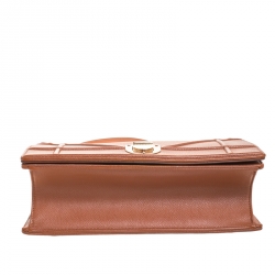 مملوكة مسبقًا Dior Copper Brown Leather Medium Diorama Shoulder Bag