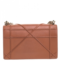 مملوكة مسبقًا Dior Copper Brown Leather Medium Diorama Shoulder Bag