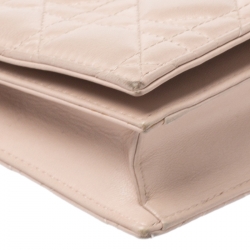 مملوكة مسبقًا حقيبة كلاتش ديور سلسلة ليدي ديور جلد ثعبان سوداء