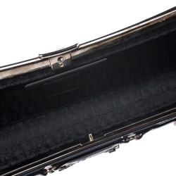 مملوكة مسبقًا Dior Black Leather Long Buckle Chain Clutch