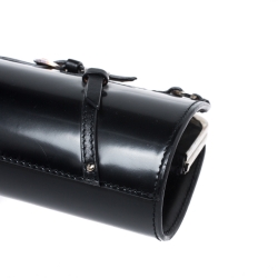 مملوكة مسبقًا Dior Black Leather Long Buckle Chain Clutch