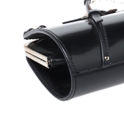 مملوكة مسبقًا Dior Black Leather Long Buckle Chain Clutch