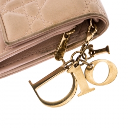 Pre Owned محفظة ديور ليدي ديور جلد كاناج بيج بسلسلة