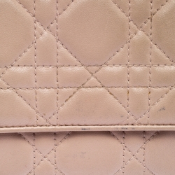 Pre Owned محفظة ديور ليدي ديور جلد كاناج بيج بسلسلة