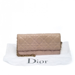 Pre Owned محفظة ديور ليدي ديور جلد كاناج بيج بسلسلة