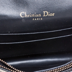 Pre Owned Dior Navy Blue/White Oblique Canvas and Leather Saddle Belt Bag