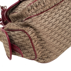 مملوكة مسبقًا حقيبة كتف ديور جيوب متعددة كانفاس ديوريسيمو حمراء / بيج