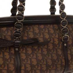 Pre Owned Christian Dior Trotter Romantique Boston Satchel Handbag