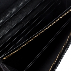 مملوكة مسبقًا Dior Black Cannage Patent Leather Wallet on Chain