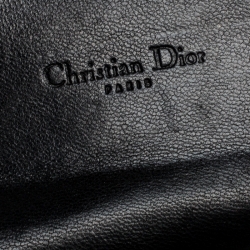 مملوكة مسبقًا محفظة ديور كومباكت ديورلينج جلد مبطنة كاناج سوداء