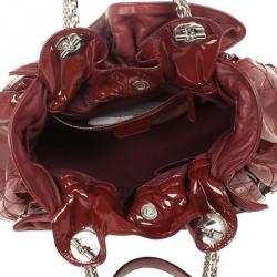 مملوكة مسبقًا Dior Burgundy Patent 'Le Trente' Bag