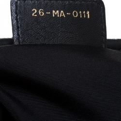 مملوكة مسبقًا حقيبة يد ديور شوبر كبيرة جلد ناعم مبطن كاناج أسود