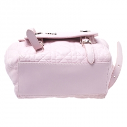 Dior Light Pink Cannage Leather Small Lucky Badge Stardust Backpack