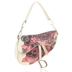 Pre Owned Dior Off Print Saddle Bag