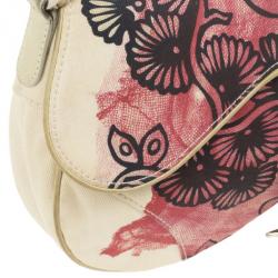 Pre Owned Dior Off Print Saddle Bag