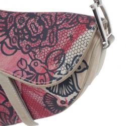 Pre Owned Dior Off Print Saddle Bag