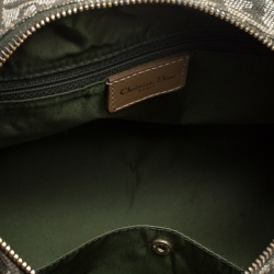 Pre Owned Dior Green/Beige Diorissimo Canvas and Leather Boston Bag