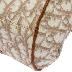 Pre Owned Dior Multicolor Monogram Coated Canvas and Leather Romantique Trotter Flap Bag