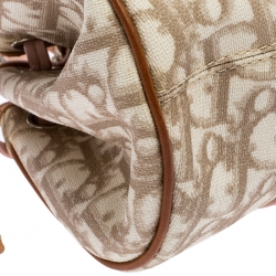 Pre Owned Dior Multicolor Monogram Coated Canvas and Leather Romantique Trotter Flap Bag