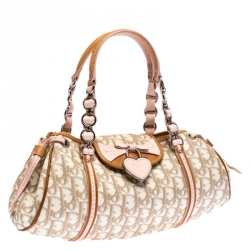 Pre Owned Dior Multicolor Monogram Coated Canvas and Leather Romantique Trotter Flap Bag