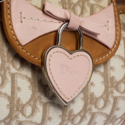 Pre Owned Dior Multicolor Monogram Coated Canvas and Leather Romantique Trotter Flap Bag