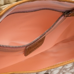 Pre Owned Dior Multicolor Monogram Coated Canvas and Leather Romantique Trotter Flap Bag