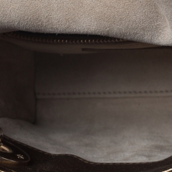 Pre Owned Dior Metallic Gold Leather Mini Lady Dior Tote